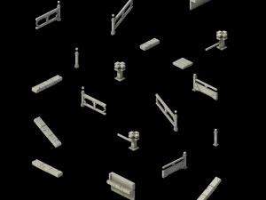 строительные аксессуары - забор 2701 3D Модель