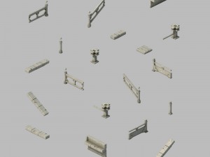building accessories - fence 2701 Modèle 3D
