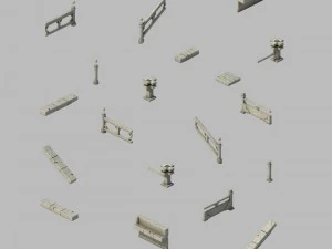 building accessories - fence 2701 3D Model