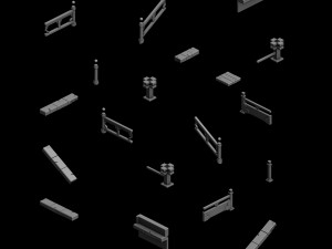 building accessories - fence 2701 Modèle 3D