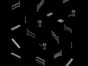 building accessories - fence 2701 3D Model