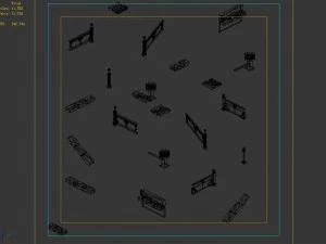 building accessories - fence 2701 3D Model