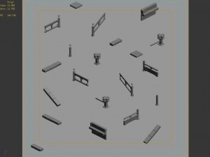 building accessories - fence 2701 Modèle 3D