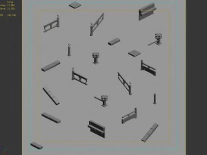 building accessories - fence 2701 3D Model
