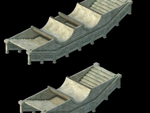 architecture - stone bridge 12 Model 3D