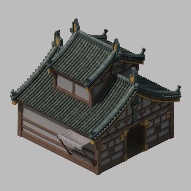 architecture - blacksmith 2701 3D Model .c4d .max .obj .3ds .fbx .stl .blend 