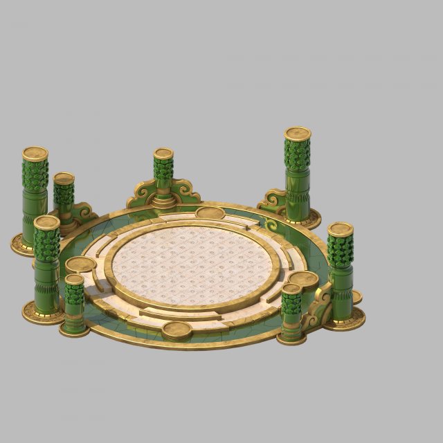 building - xinshoucun platform 011 3D Model .c4d .max .obj .3ds .fbx .stl .blend 