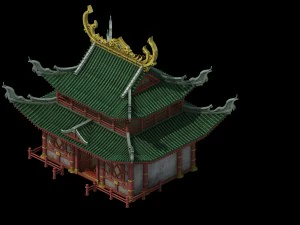 building - yan overlooking the house 02 3D Model