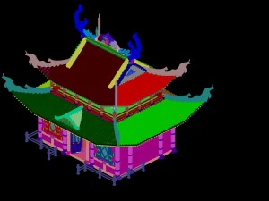 building - yan overlooking the house 02 3D Model