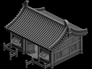 building - yan overlooking the house 03 3D-Modell