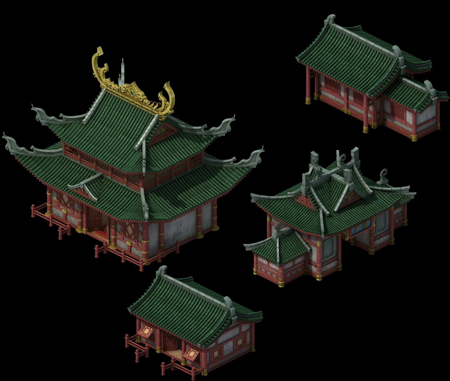 building - yanfu - residential 01 3D Model .c4d .max .obj .3ds .fbx .stl .blend 