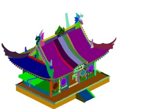 construction - grocery store - gem shop 01 3D Model