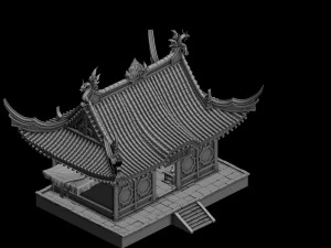 construction - grocery store - gem shop 01 3D Model