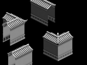 building - the main city wall 01 3D 模型