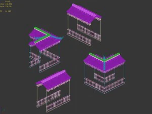 building - the main city wall 01 3D Model