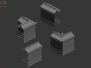 building - the main city wall 01 3D Model