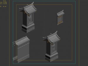 building - the main city wall 02 3D Model