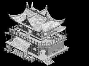architecture - main city - grocery store 01 3D मॉडल