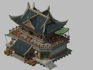 architecture - main city - grocery store 01 3D Model