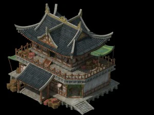 architecture - main city - grocery store 01 3D Model
