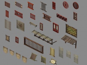 building decoration - window 01 Modèle 3D