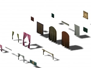 building decoration - curtains 3D 模型