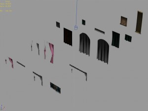 building decoration - curtains 3D 模型