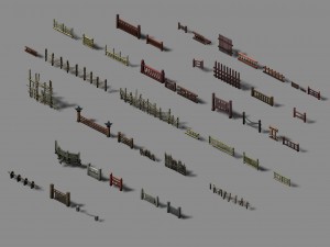 building decoration - fence 01 3D 모델