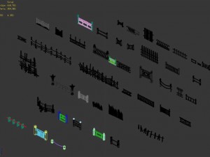 building decoration - fence 01 3Dモデル