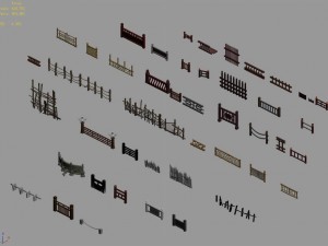 building decoration - fence 01 3Dモデル