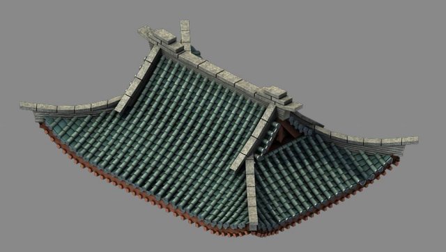 building - decoration - roof 02 3D Model .c4d .max .obj .3ds .fbx .stl .blend 