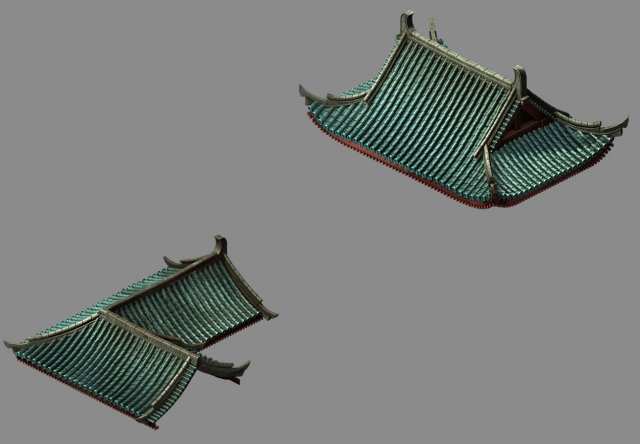building - decoration - roof 02 3D Модель .c4d .max .obj .3ds .fbx .stl .blend 