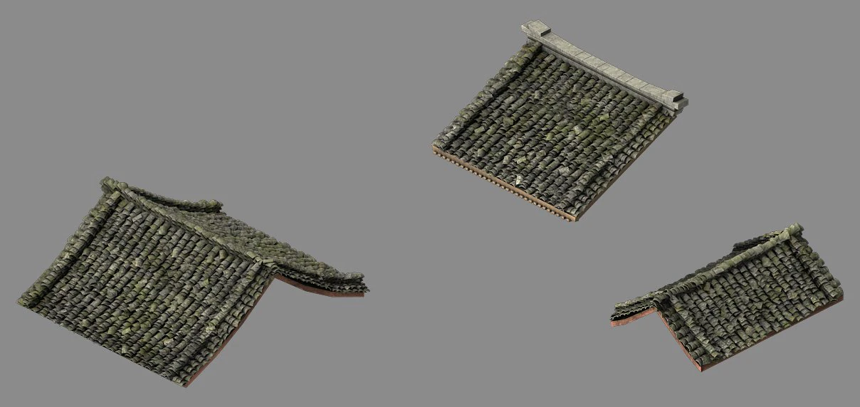 building - decoration - roof 04 3D Model .c4d .max .obj .3ds .fbx .stl .blend 
