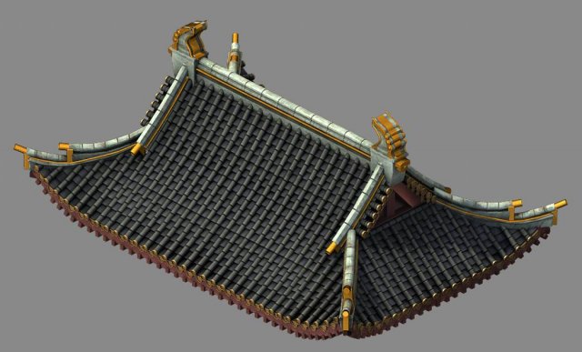building - decoration - roof 07 3D 模型 .c4d .max .obj .3ds .fbx .stl .blend 