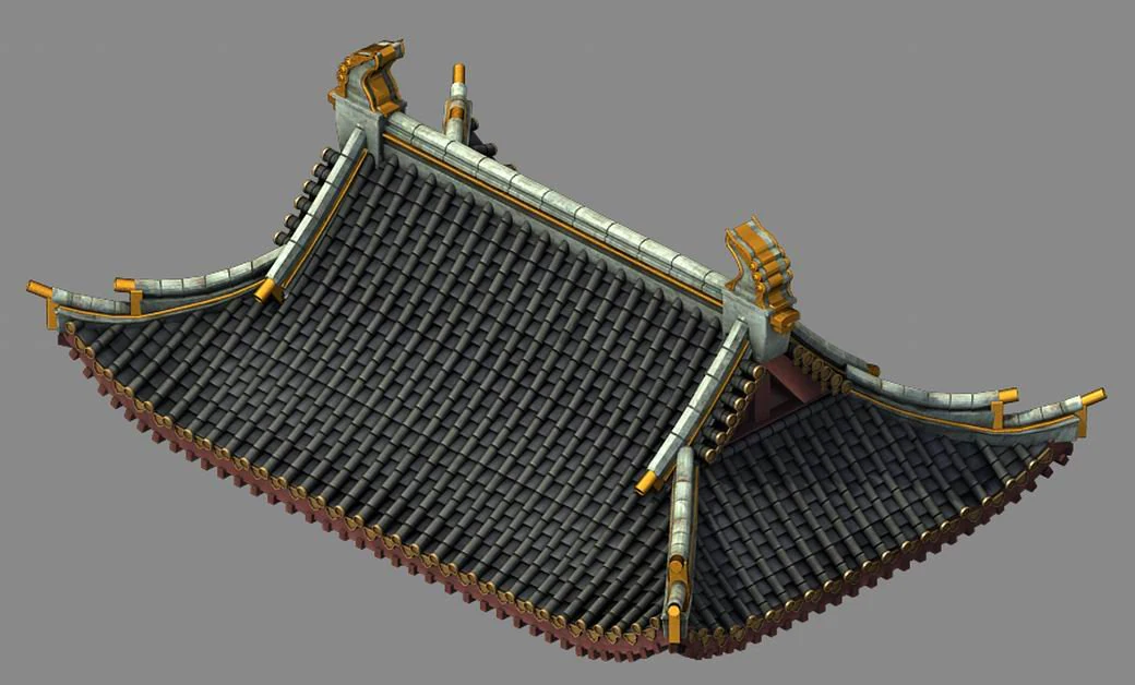building - decoration - roof 07 3D Model .c4d .max .obj .3ds .fbx .stl .blend 