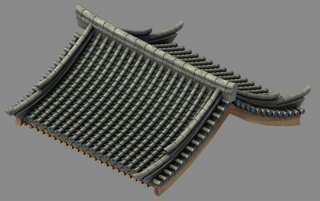 building - decoration - roof 08 3D Model .c4d .max .obj .3ds .fbx .stl .blend 