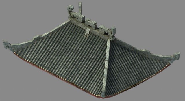 building - decoration - roof 09 Model 3D .c4d .max .obj .3ds .fbx .stl .blend 