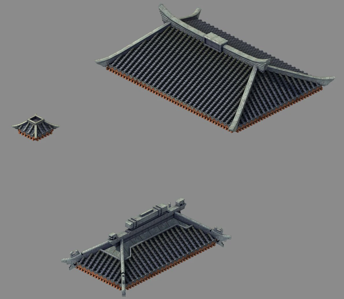 building - decoration - roof 12 3D Model .c4d .max .obj .3ds .fbx .stl .blend 