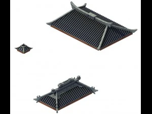 building - decoration - roof 12 3D Model