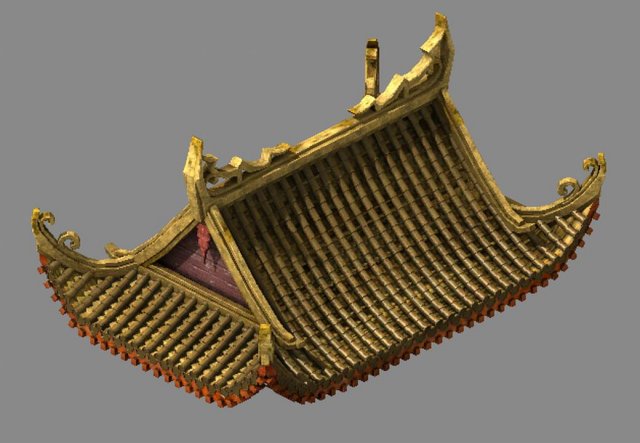 building - decoration - roof 15 Model 3D .c4d .max .obj .3ds .fbx .stl .blend