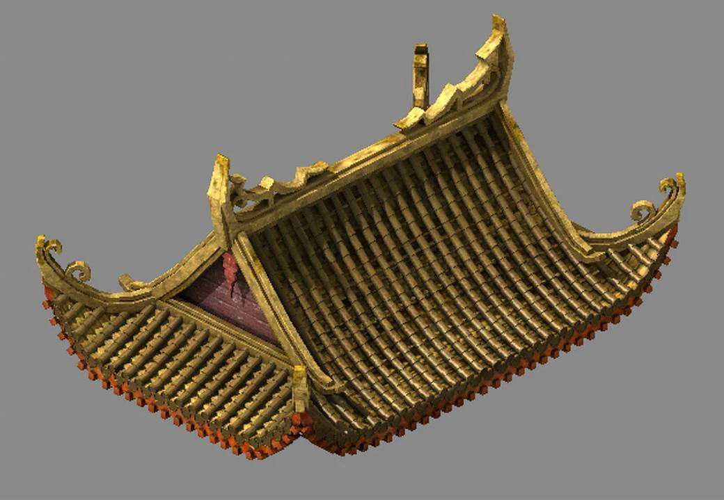building - decoration - roof 15 3D Model .c4d .max .obj .3ds .fbx .stl .blend 