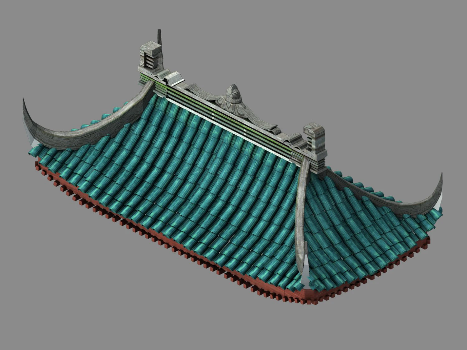 building - decoration - roof 17 3D Model .c4d .max .obj .3ds .fbx .stl .blend