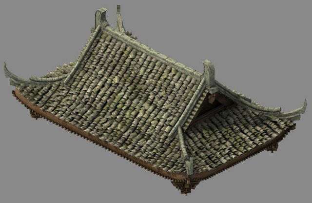 building - decoration - roof 18 3D Model .c4d .max .obj .3ds .fbx .stl .blend 