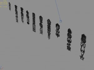 building decoration - hanging fish 01 3D Model