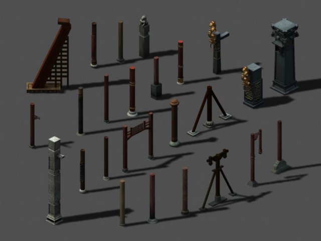 building decoration - pillar 02 3D Модель .c4d .max .obj .3ds .fbx .stl .blend 