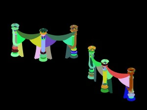 marriage - garden - pillar 01 3D Model