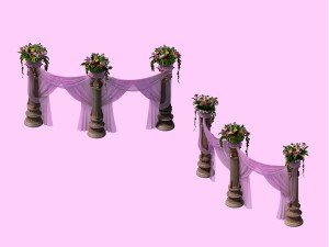 marriage - garden - pillar 01 3D Модель