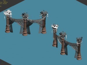 marriage - garden - pillar 01 3D Модель