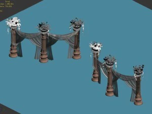 marriage - garden - pillar 01 3D Model