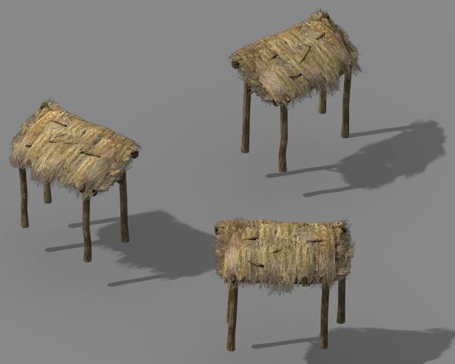 fairy mountains - straw bales 01 Modelo 3D .c4d .max .obj .3ds .fbx .stl .blend 